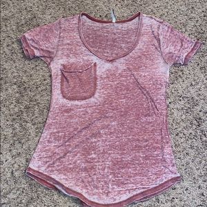 Z supply burnout pocket v-neck tee